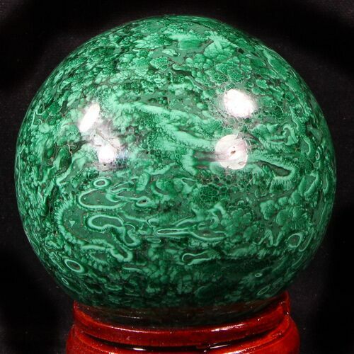 Gorgeous Polished Malachite Sphere - Congo #39401